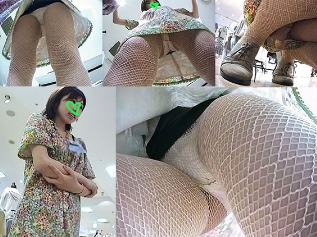 05 白網タイツ店員さん 白P