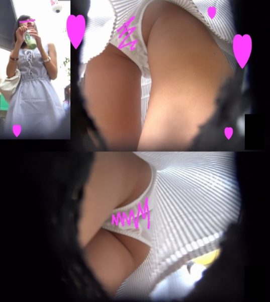 digi-tents 神かわいいJ◯ちゃん私服でバッチリーな純白パンチラ