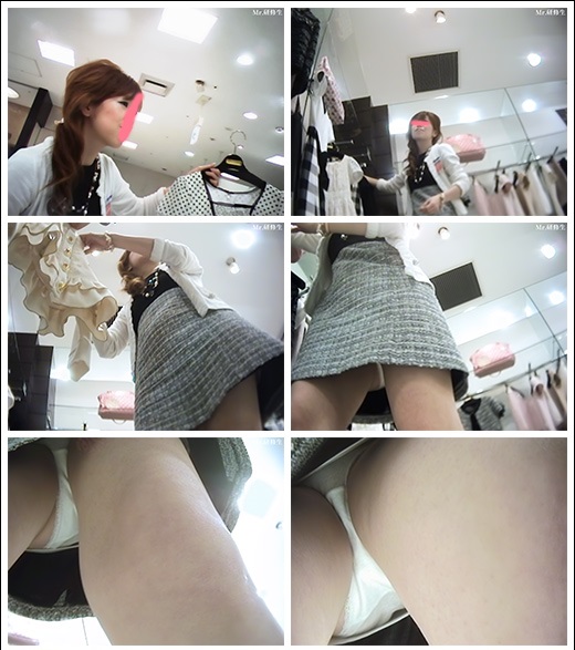 63 人妻店員さんの可愛い純白綿パンツ