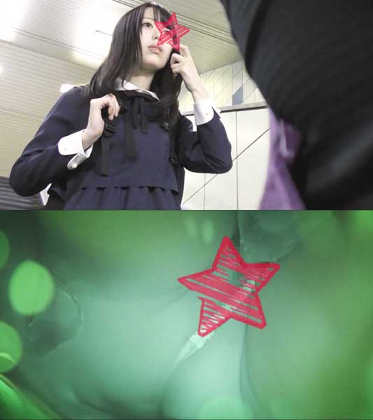 【電車痴漢】顔出し制服JK★ガチお嬢様校まさかのTバック★カメラに美少女のお漏らし直撃