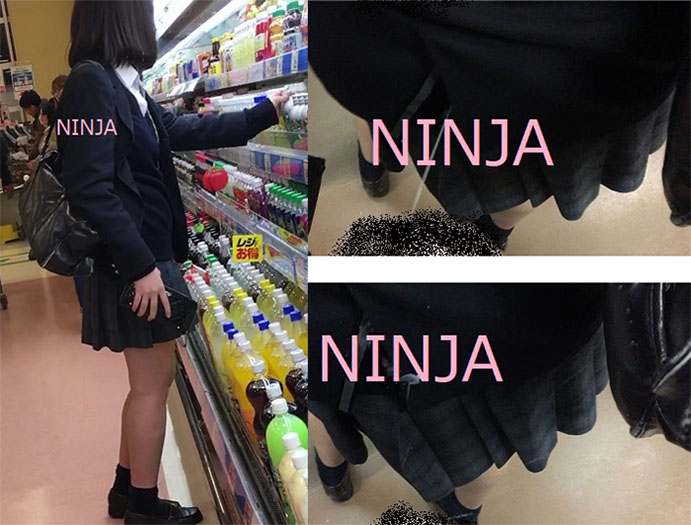 【制服逆さぶっかけ】ムチムチミニスカ白サテンの制服にぶっかけ