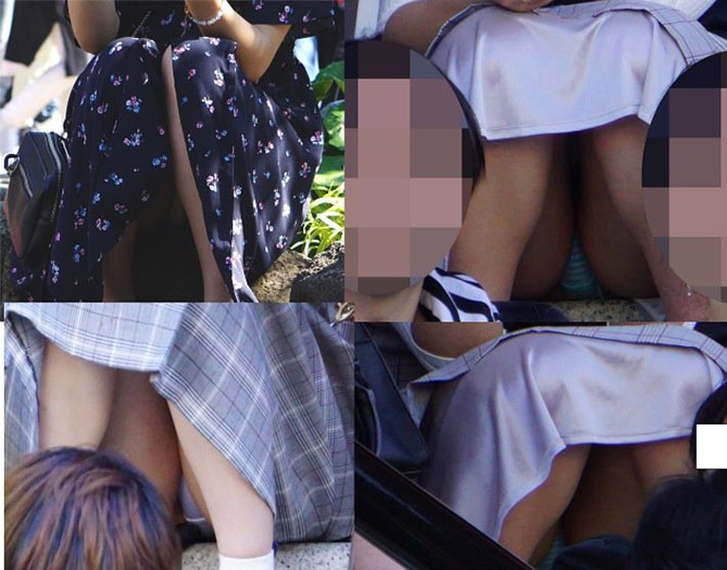 実録座りパンチラ撮影②