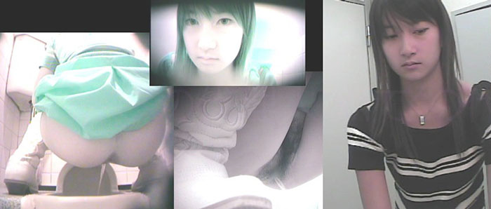 初流出【てくの塾和式トイレ盗撮T054】5カメ盗撮真実ちゃんオシッコ2回